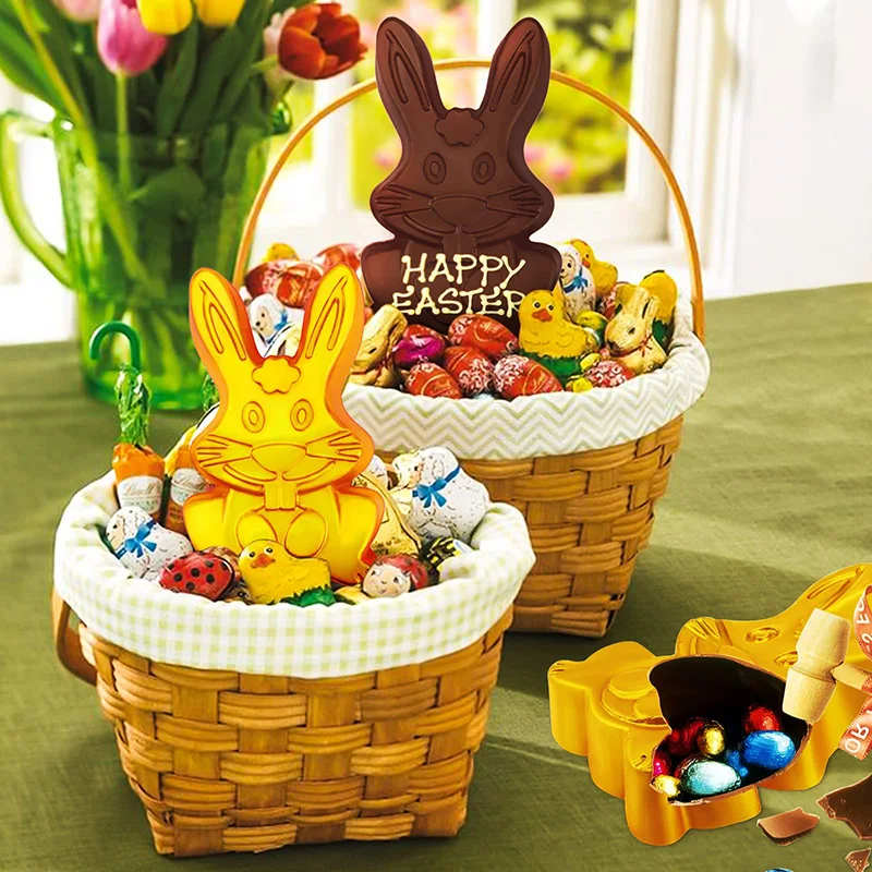 Easter Bunny Chocolate Silicone Molds, 3D Easter Bunny Breakable Chocolate Mold for Easter Decoration,Mousse Cake,Dessert Baking - view 2