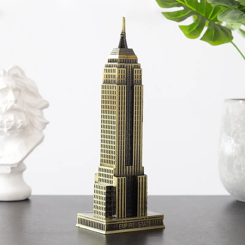 New York Empire State Building Free Muse Metal Model Crafts Ornaments, Creative Business Gifts Office Desktop Decorations