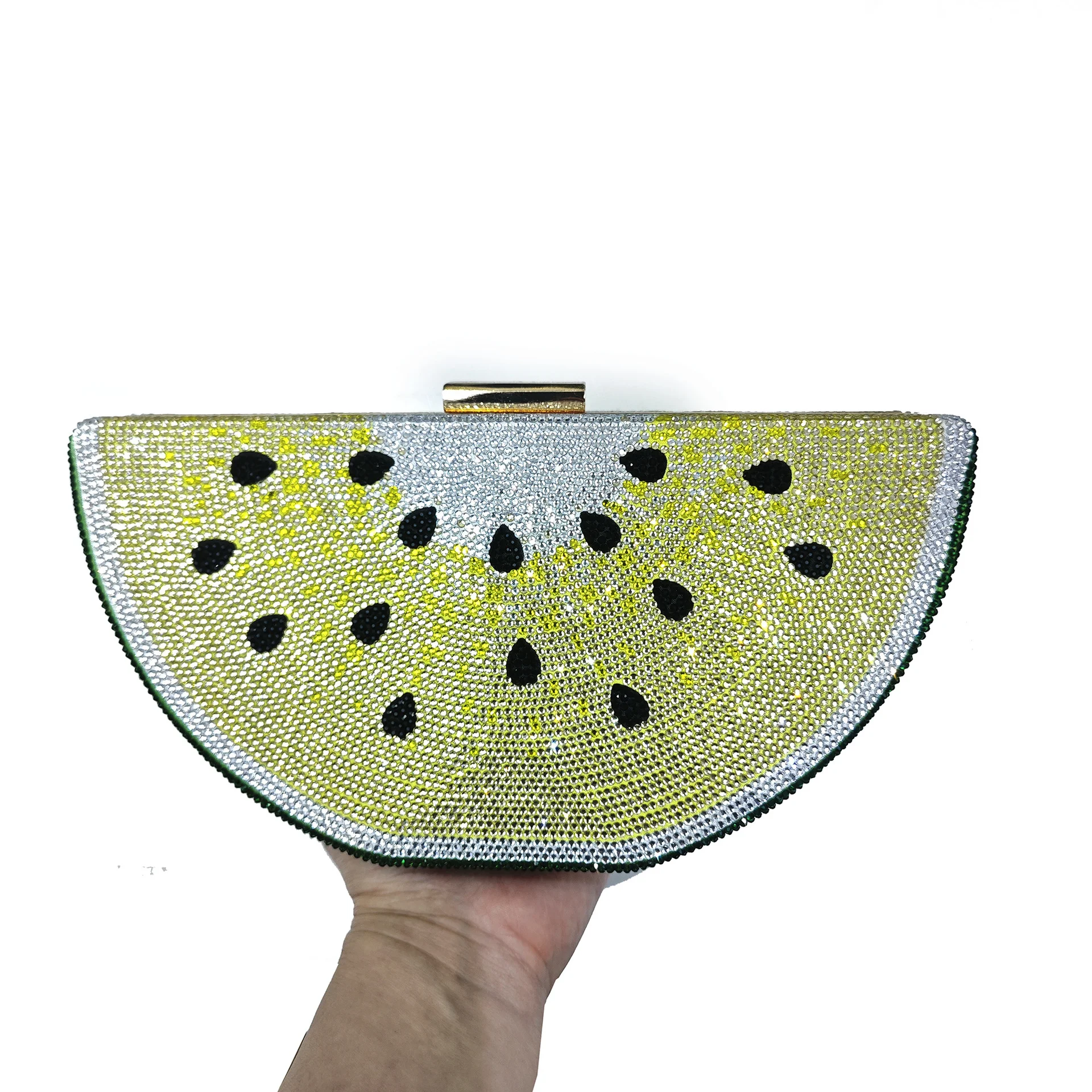 

XIYUAN Желтый кусочек арбуза с кристаллами, клатч, женский вечерний кошелек со стразами, летняя вечерняя сумочка, женские свадебные сумки