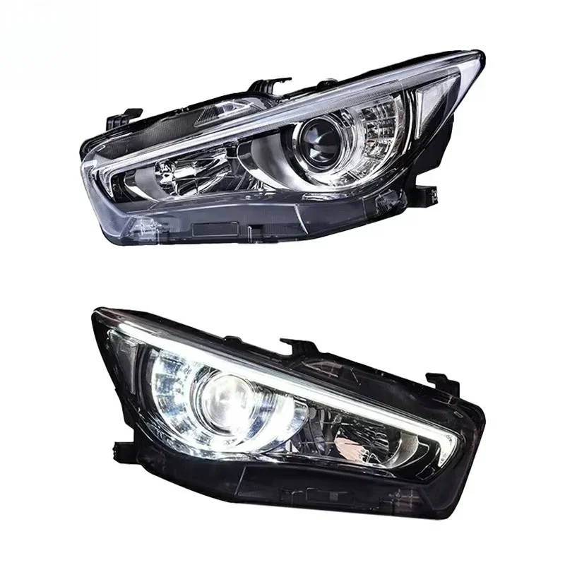 for Infiniti-Q50 2014 2019 LED Headlights Upgrade Car Accessories Parts Projector Head Lights Headlamp Projectors Lens