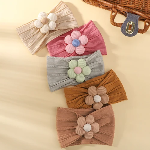 Pañuelo de encaje para bebé, 1 unidad, Astique, adecuado para niña recién nacida, diadema de flores, diadema elástica, turbante, accesorios suaves para el cabello para niños pequeños