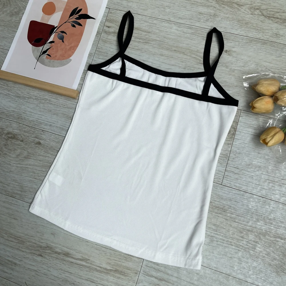 2023 Y2k Zomer Crop Top Wit Vrouwen Sexy Mouwloze Tops Fashion Casual Cami Backless Ondergoed Dame Meisje Basic Vest