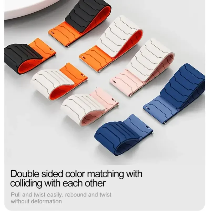 Magnetisches Silikonarmband für Amazfit Helio Strap Sport Ersatz 22mm Armband für Amazfit Helio Armband Correa Zubehör – Detail 13