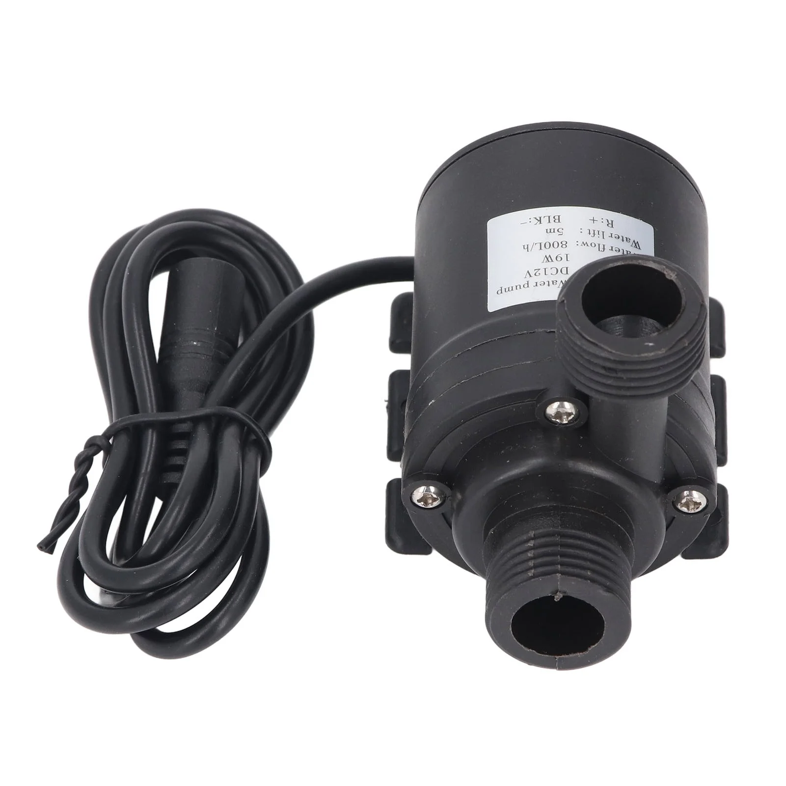 Submersible Pump 5M Lift 200GPH 800L/H Silent Water Pump for Fountain Hydroponics Pond Aquarium 20mm Inlet Outlet DC6‑12V