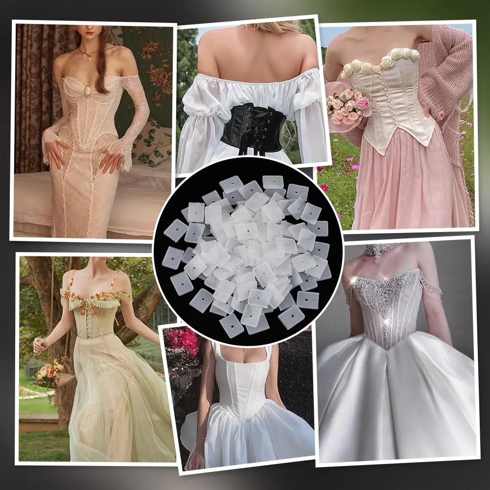 50 ياردة البوليستر قطعة العاج الخياطة ، سيليكون البلاستيك قطعة العاج المطاط نهاية قبعات لفستان الزفاف قطعة العاج Diy بها بنفسك الخياطة الحرفية الخياطة العرض