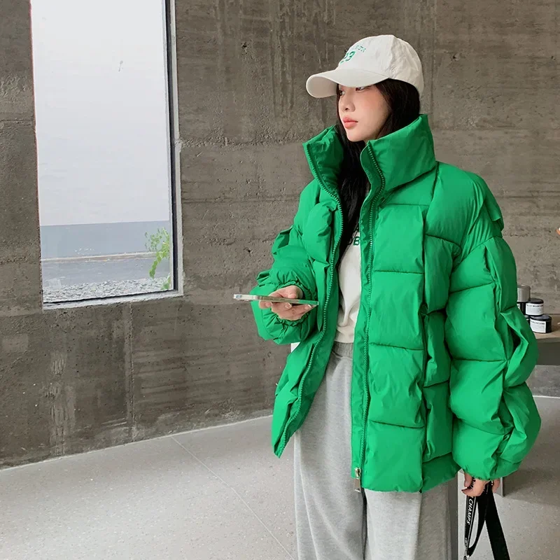 

Зимняя куртка, одежда, Свободное длинное пальто, шерстяная подкладка, куртка с капюшоном, теплая толстая зимняя одежда, стандартная парка