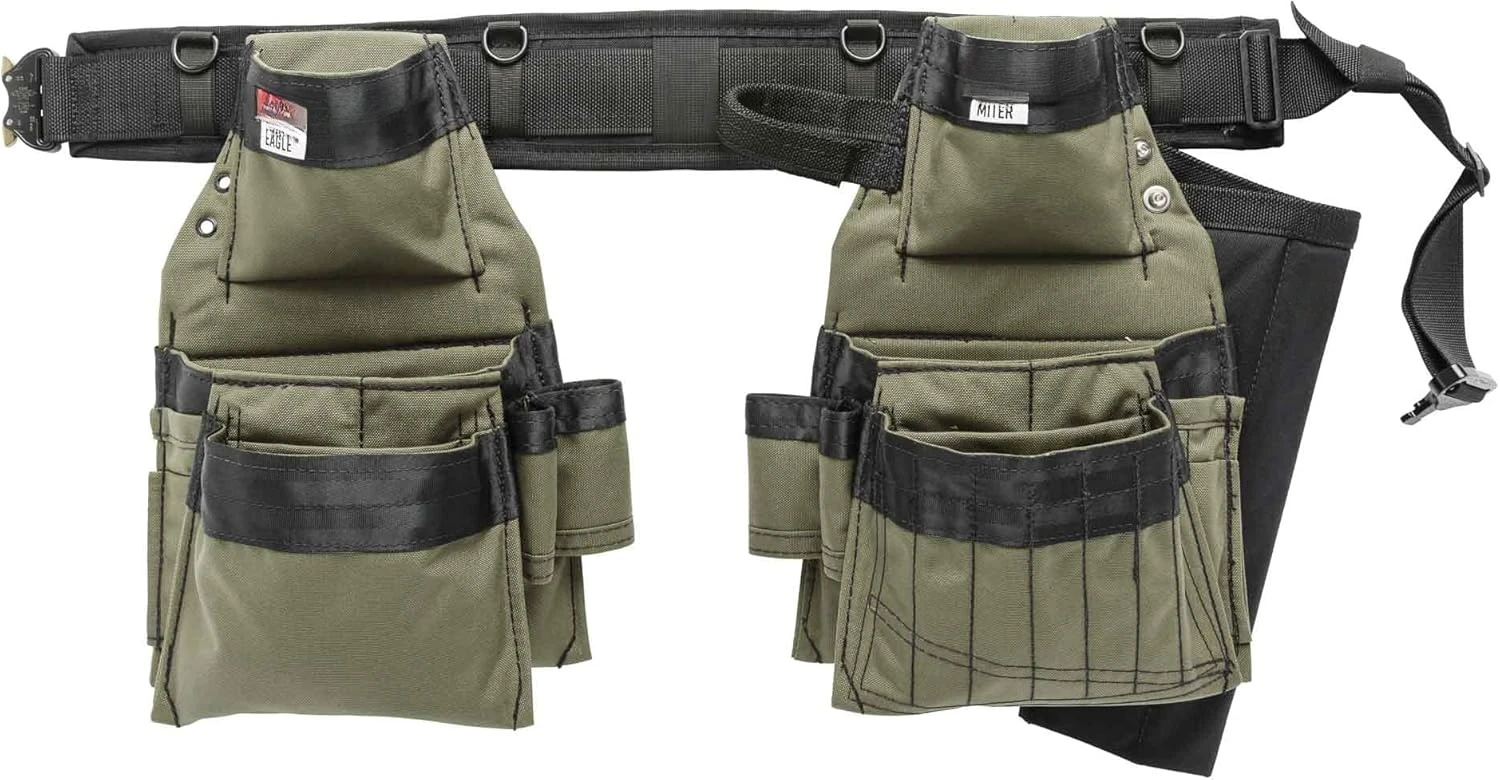 

Complete with 1 Padded Work Belt, 2 Tool Belt Pouches & 1 Hammer Holster