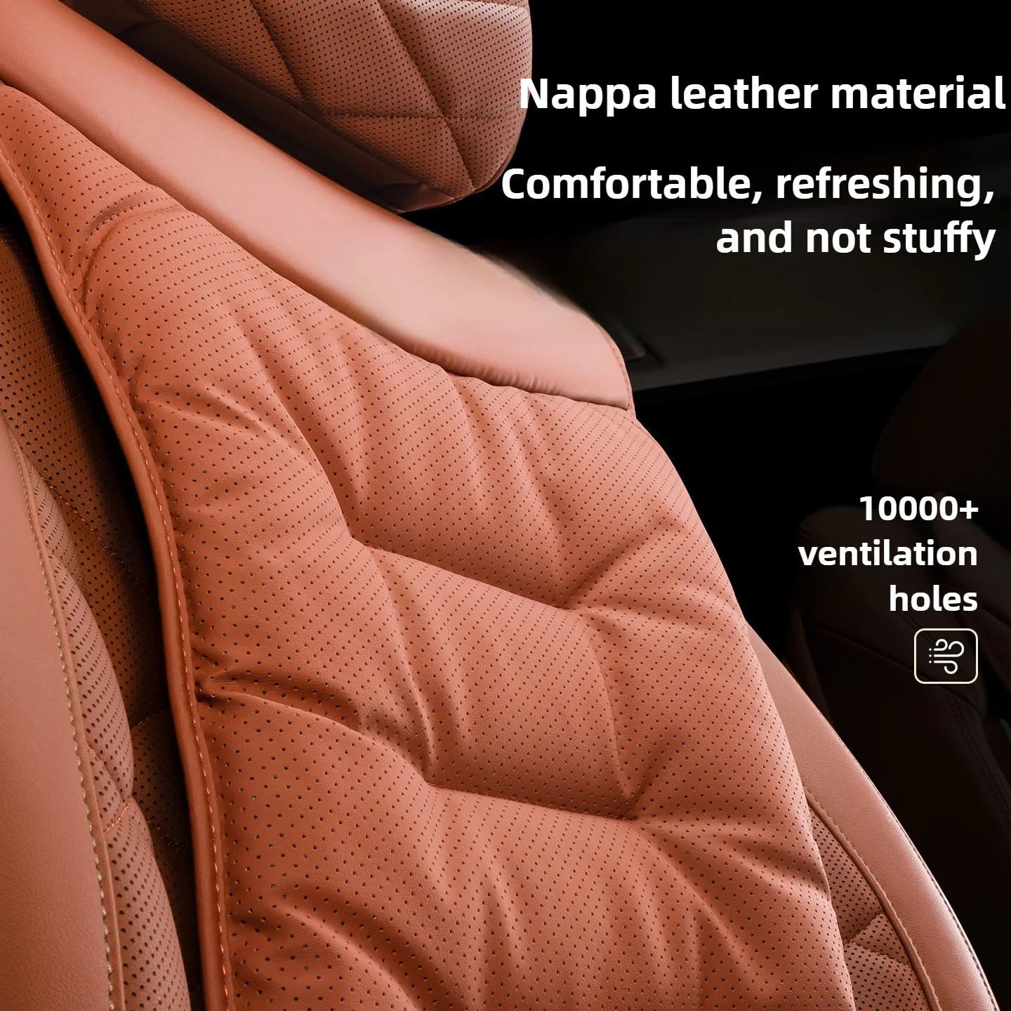High Quality Nappa Leather Car Seat Covers Full Set Universal Car Seat Protection Pad Car Accessories Interior Seat Cushion Set