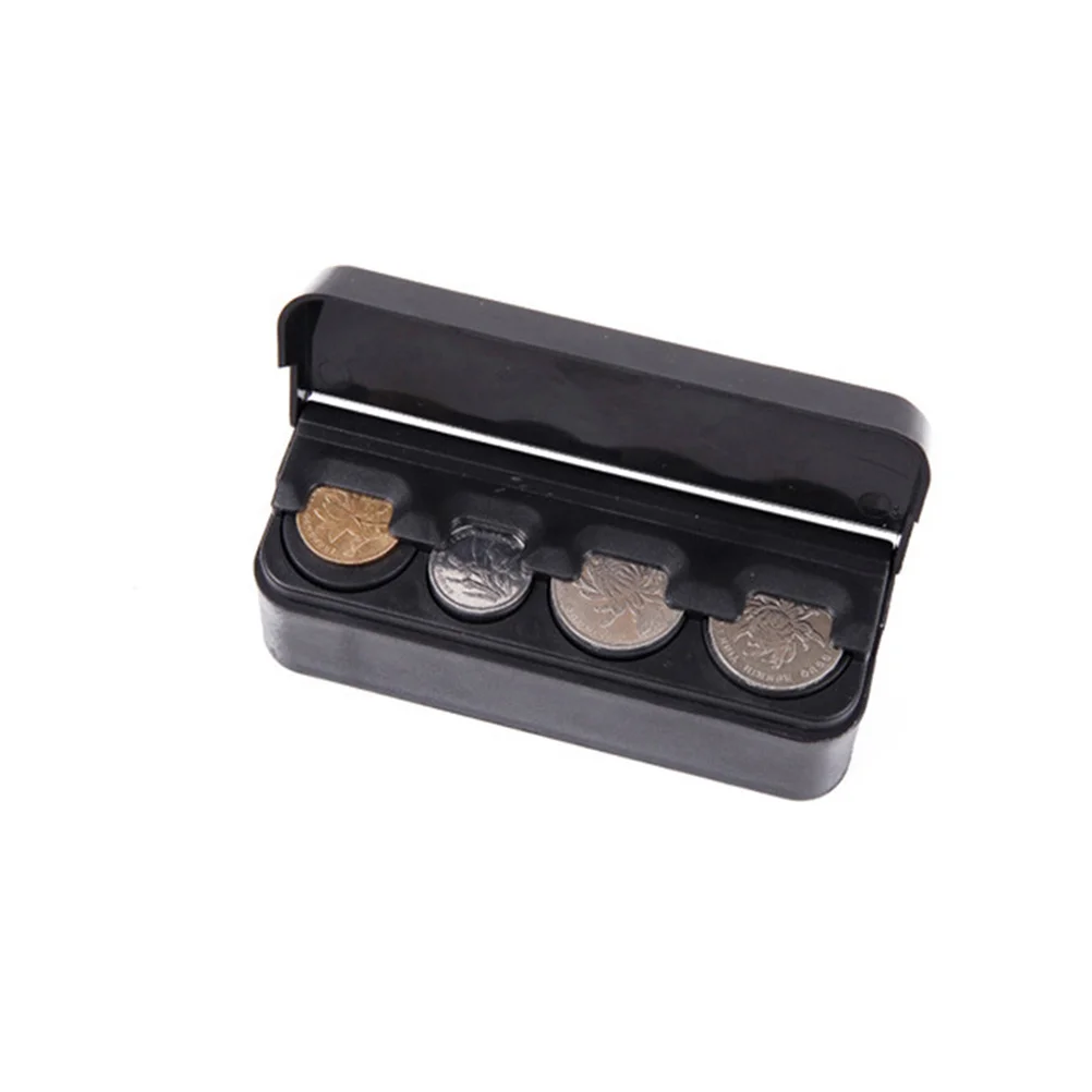 2pcs Box Black Plastic Loose Change Organizer For Car Trunk Home Use Holder Case Container Bank