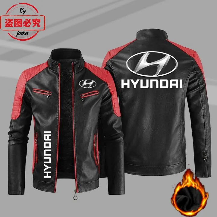 WRC rally modern racing car logo washed pu leather jacket windproof autumn and winter men's spring and autumn leather jacket