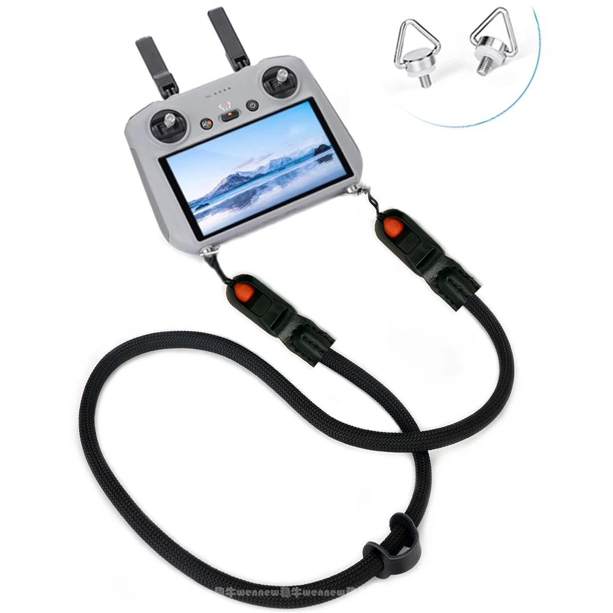 Alça de pescoço de liberação rápida, corda redonda, cordão de controle remoto para dji rc 2 rc pro mini 3 3pro mavic 3 air 3, acessórios para drones