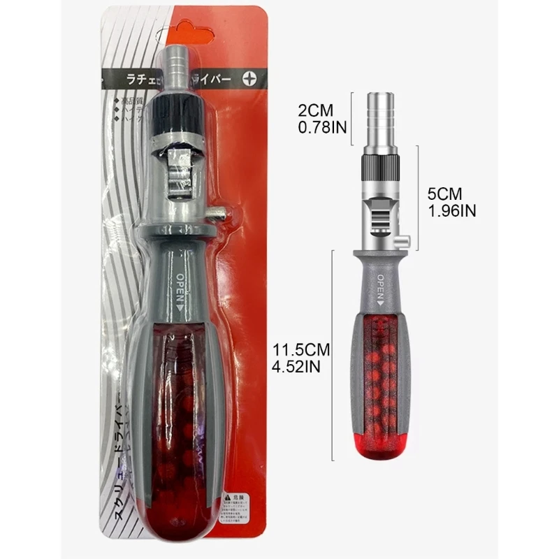 Imagem -06 - Chave Fenda Catraca 10 Chave Fenda Tudo um com Porta-bit Magnético Kxre