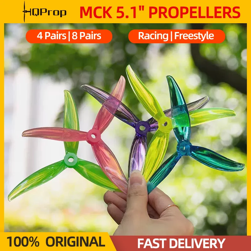 4/8Pairs HQProp MCK 5.1inch 5130 3-blade Propeller CW/CCW PC 5.1