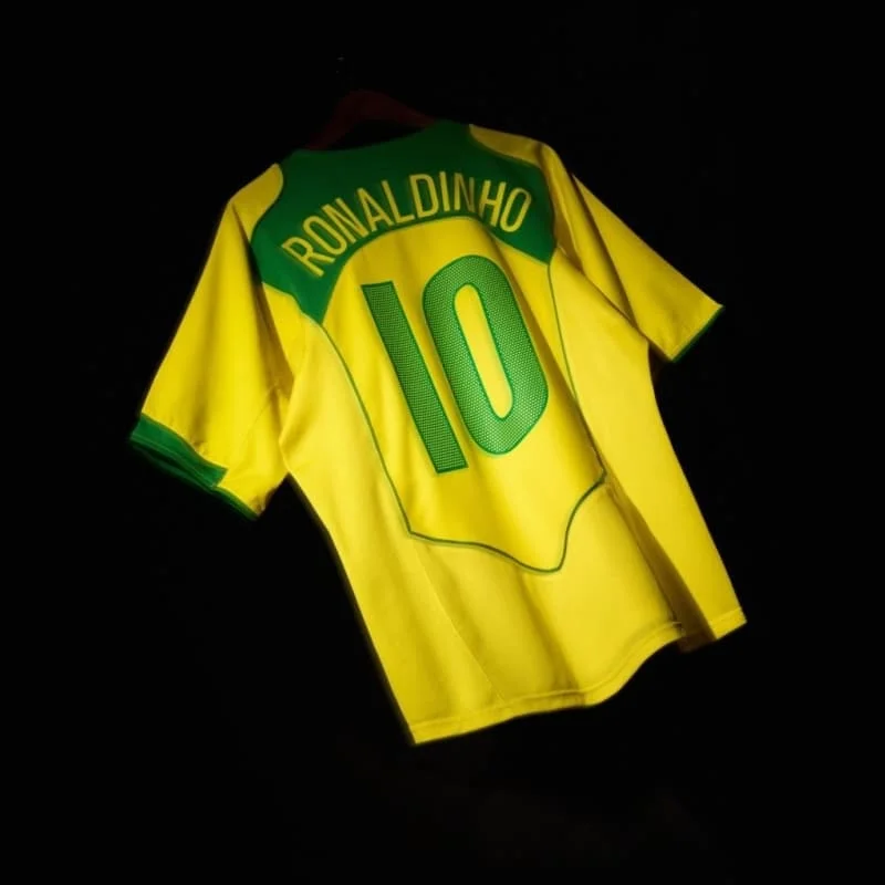 2026 Neuer RONALDINHO Nr. 10 Retro-Fußballtrikots, atmungsaktives Sport-T-Shirt aus Mesh, Unisex-Fan-Gedenk-Oberteil – Detail 4