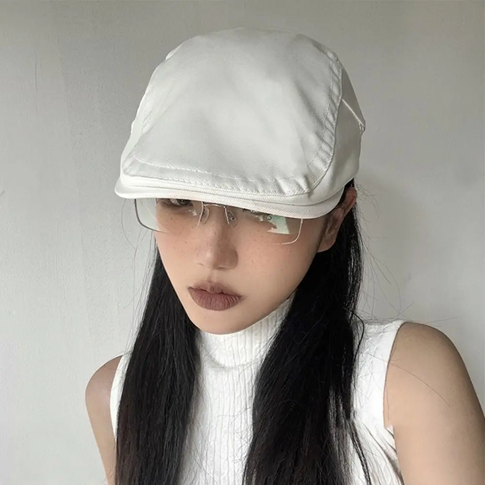 

Fashion Breathable Berets Hat Sun Protection Adjustable Peaked Cap Elegant Artistic Newsboy Hat for Women