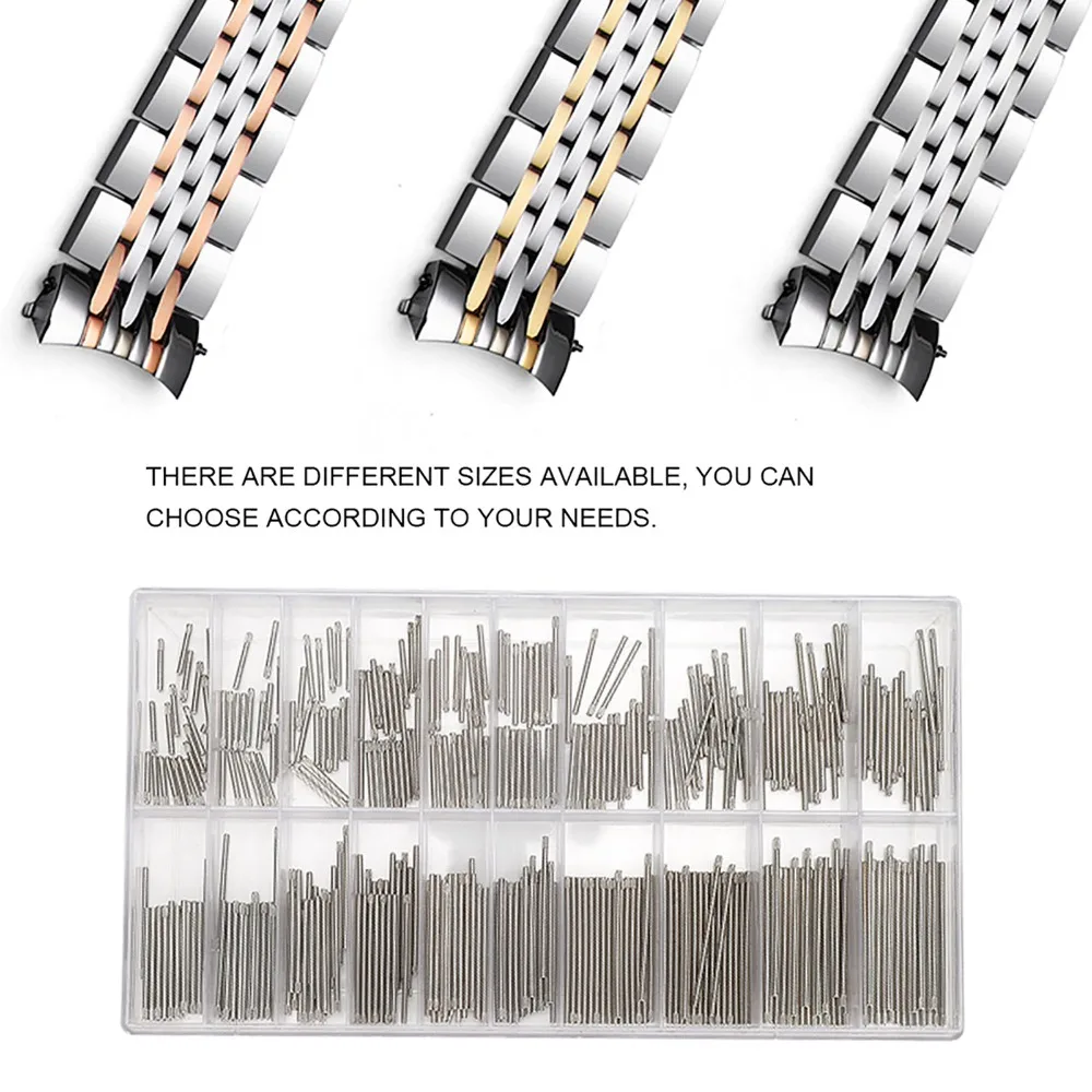 Precision 1/1.2mm Watch Spring Bar Metal 8-27mm Range Watch Band Link Pins Metal Watch Band Pins Strap Maintenance