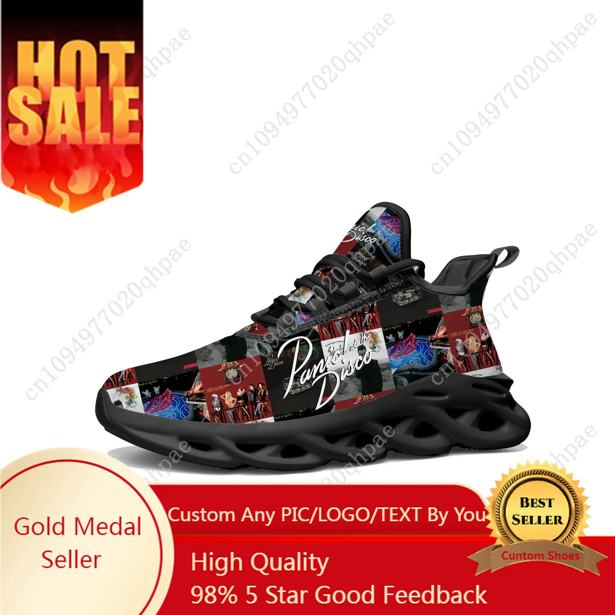 

Panic At The Disco Flats Sneakers Mens Womens Sports Running Shoes High Quality Sneaker Lace Up Mesh Footwear Tailor-made Shoe