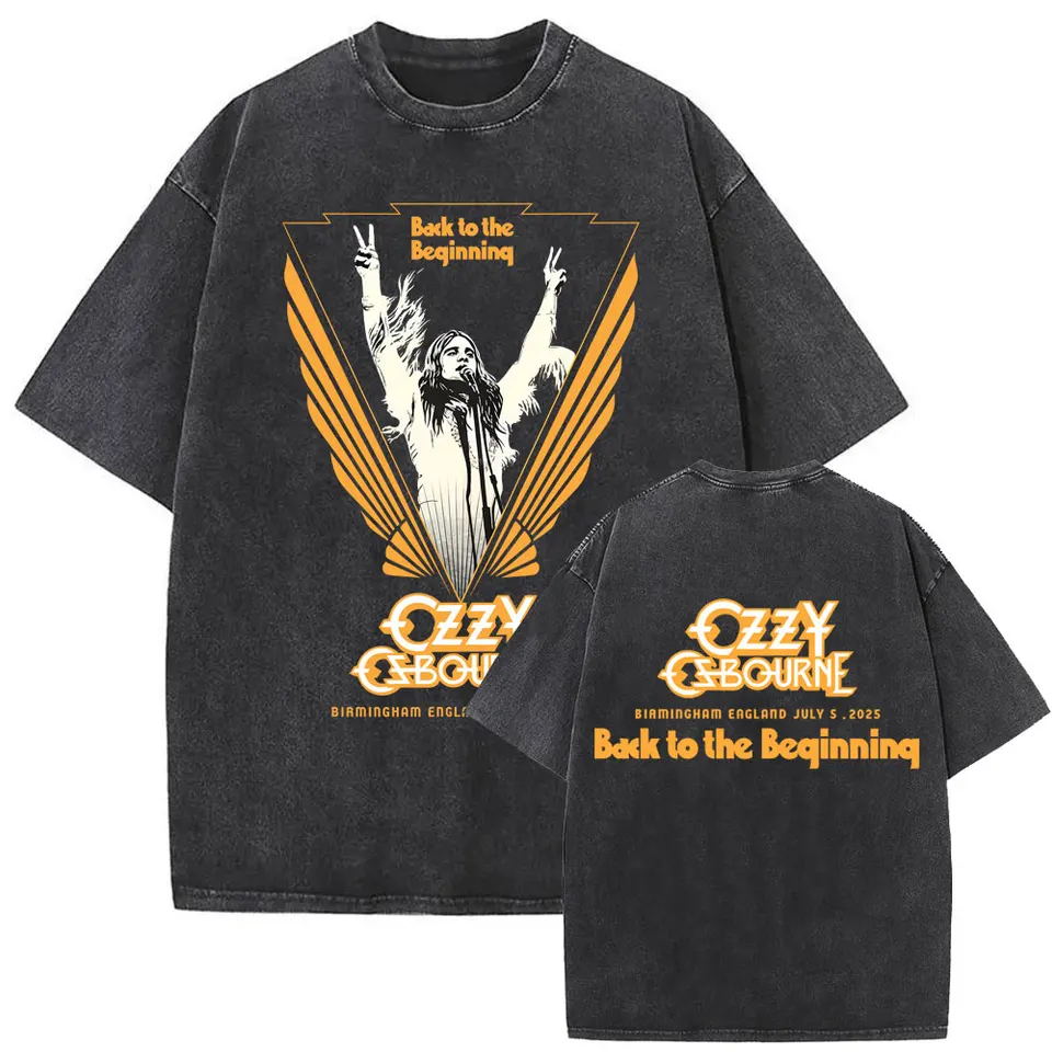 Vintage Washed Black Sabbath Band Ozzy Osbourne Back To The