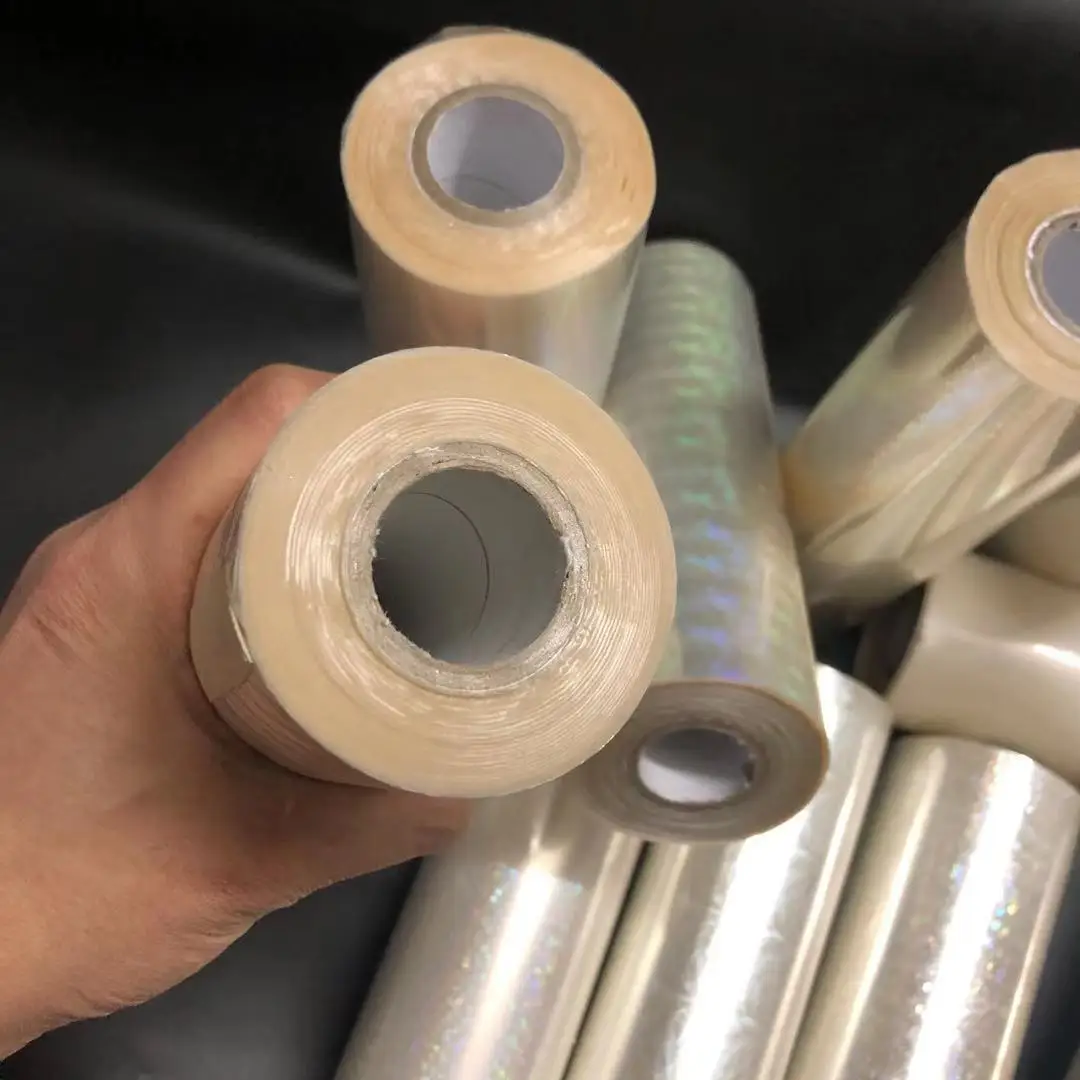 120M Holographic Transparent Hot Stamping Foil Paper Rolls for Heat Transfer Laser Printer Card Craft Paper 21cm wide