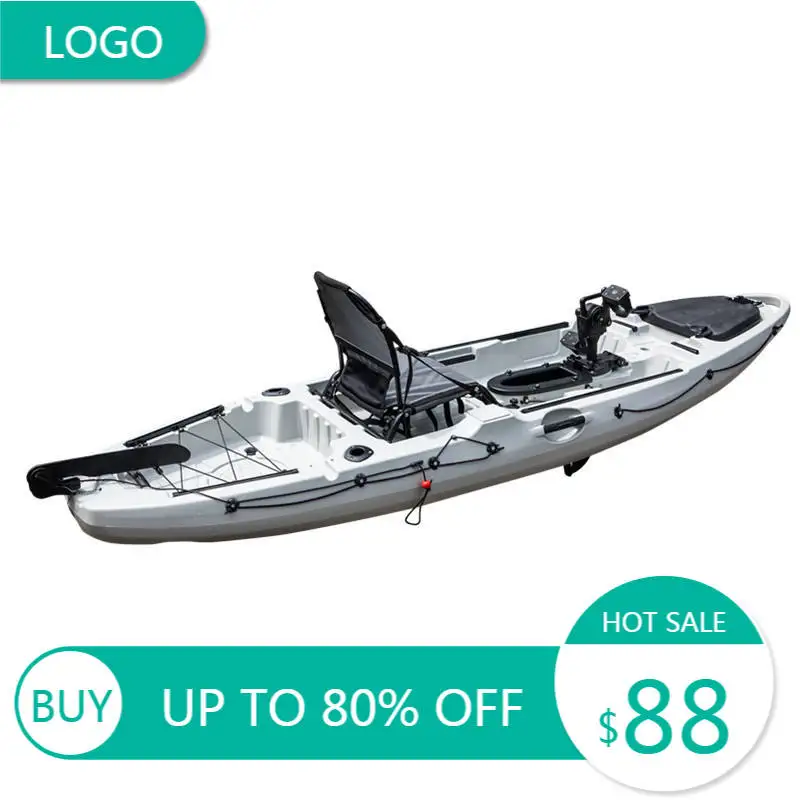 Sit‑On‑Top Hard‑Shell 10ft Kayak LLDPE Single‑Seat With Propeller Pedal‑Drive For Salt‑Fresh Water Fishing Paddling
