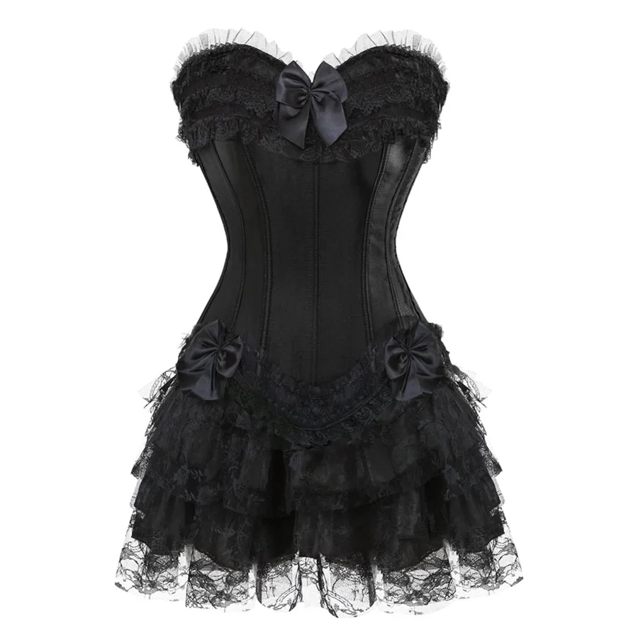 satin-corset-dr-with-tutu-skirt-lace-bustier-top-padded-bra-look-home-use-other-egory-ele-women's-par-wear