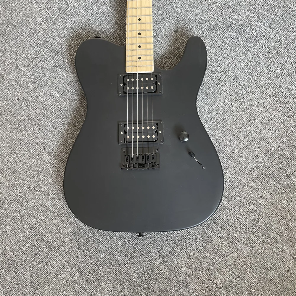 In stock Tele Electric Guitar Flat black  TL Guitar Locking  maple Fingerboard High Quality Factory Direct guitars guitarra