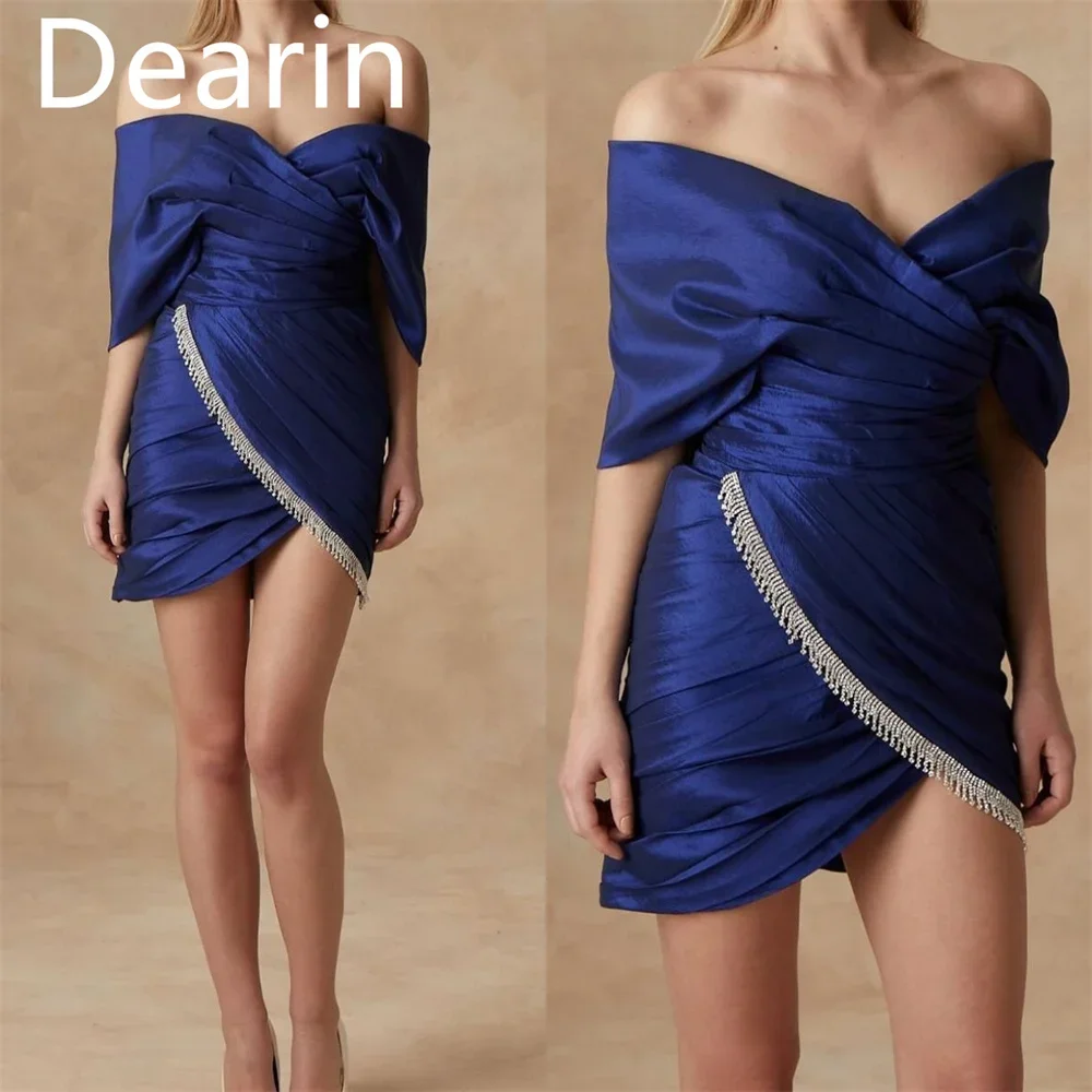 

Customized Prom Dress Dearin Off-the-shoulder Sheath Skirts Bespoke Occasion Dresses Formal Evening Gown Saudi Arabia