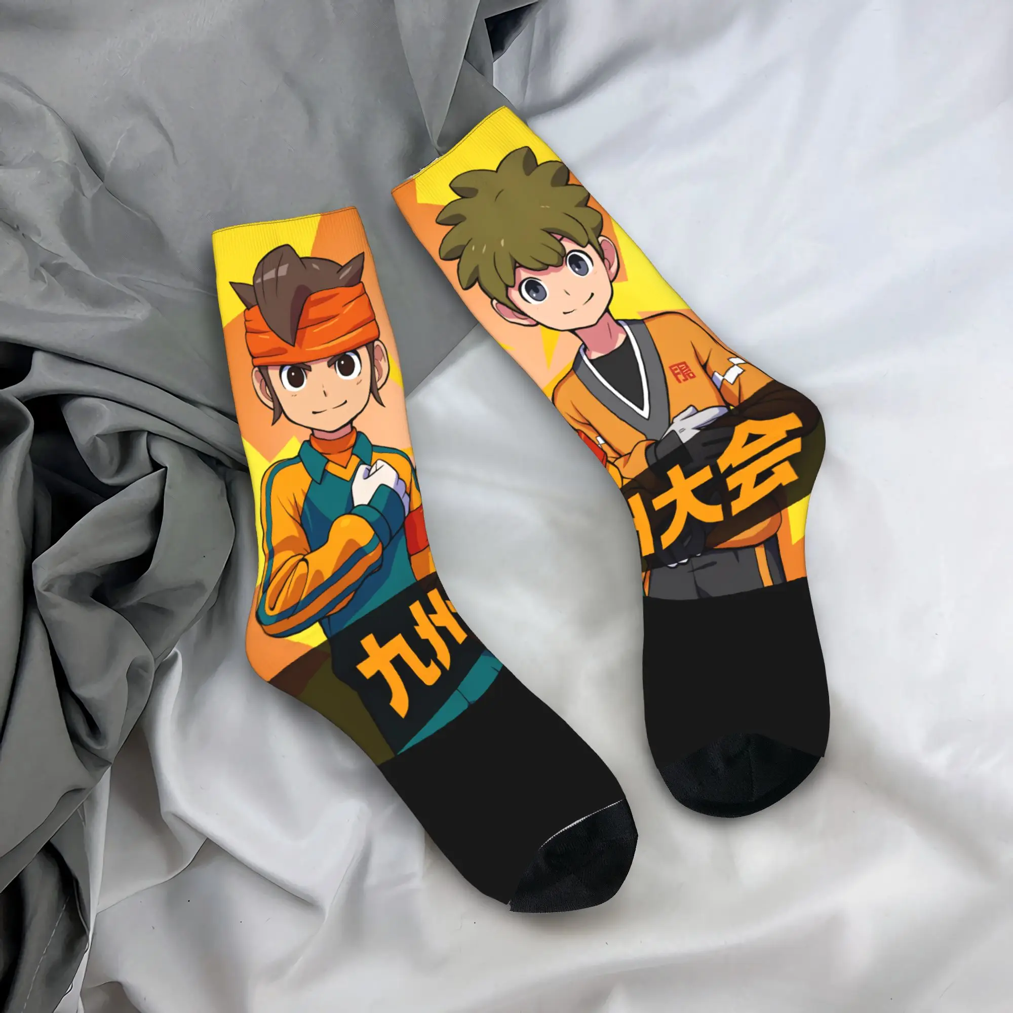 

Anime Axel Blaze Inazuma Eleven Stockings Design Kawaii Socks Autumn Anti Slip Socks Adults Men Skateboard Medium Soft Socks