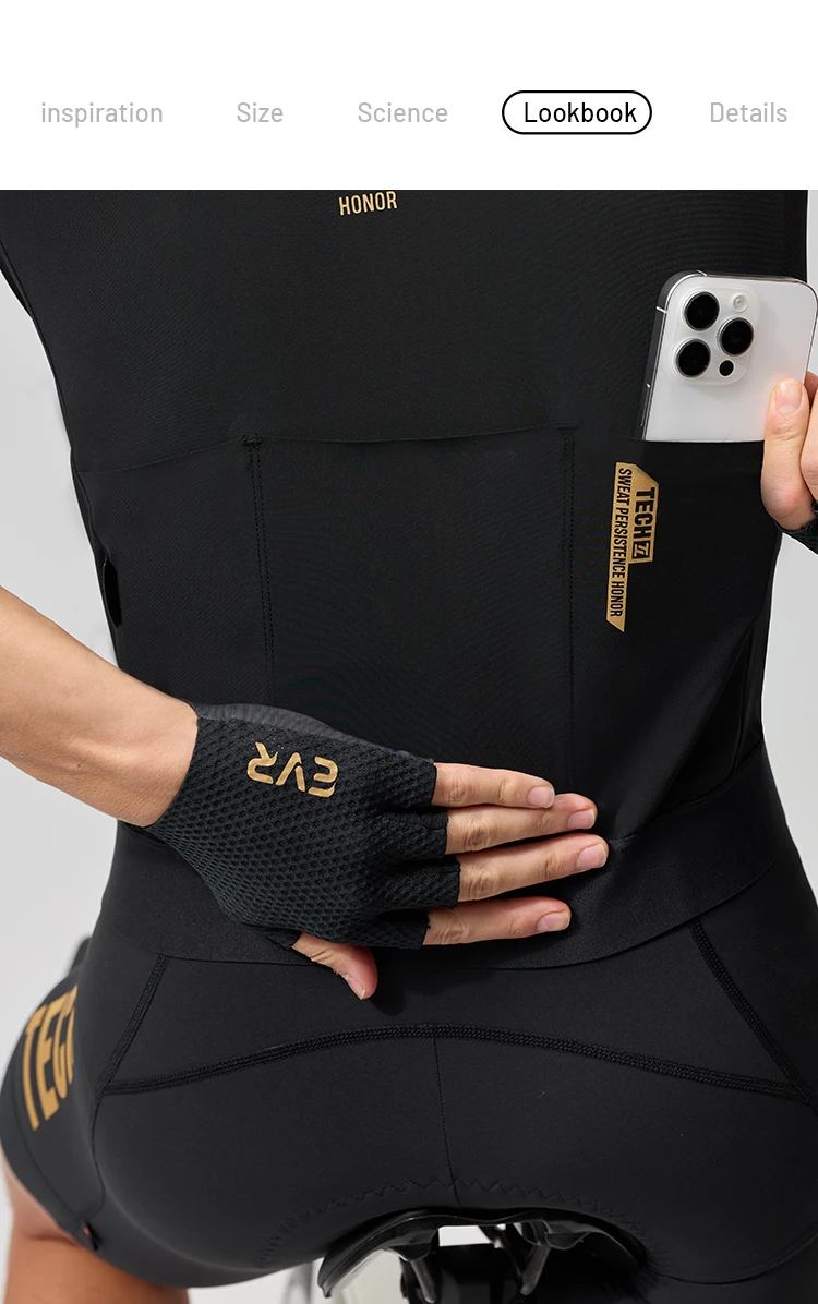 EVR Fahrradhandschuhe für Herren und Damen, halbfingerige Fahrradhandschuhe mit rutschfester Handflächenpolsterung, atmungsaktive MTB- und Rennradhandschuhe, Fahrradzubehör. – Detail 10