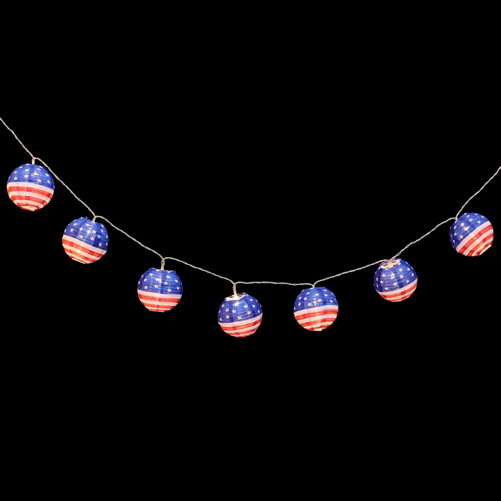 1 قطعة سلسلة مصباح ليد العلم الدافئة الأبيض بالطاقة أضواء النحاس للحزب الديكور في الهواء الطلق الولايات المتحدة العلم سلسلة مصباح الإبداعية