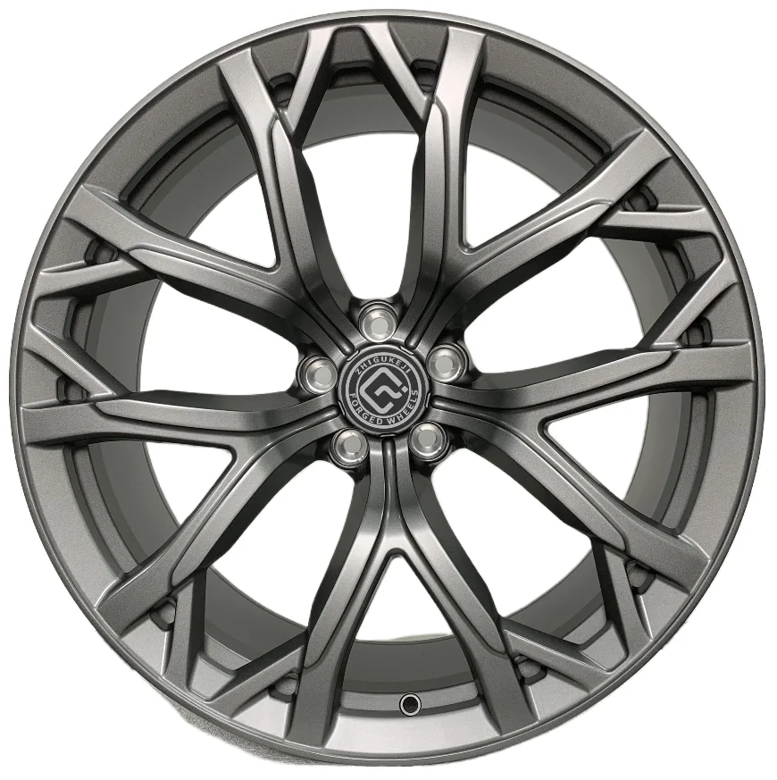 Factory direct custom 21 22 inch PCD 5x120 multi-spoke forged wheels Powder from a muted gun hot sale passenger car wheels