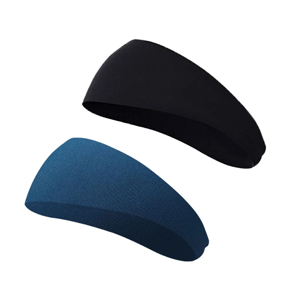 

2 pcs Elastic Polyester Headbands Sports Sweat Absorption Reusable Makeup SPA Gym Accessories Wraps Travel