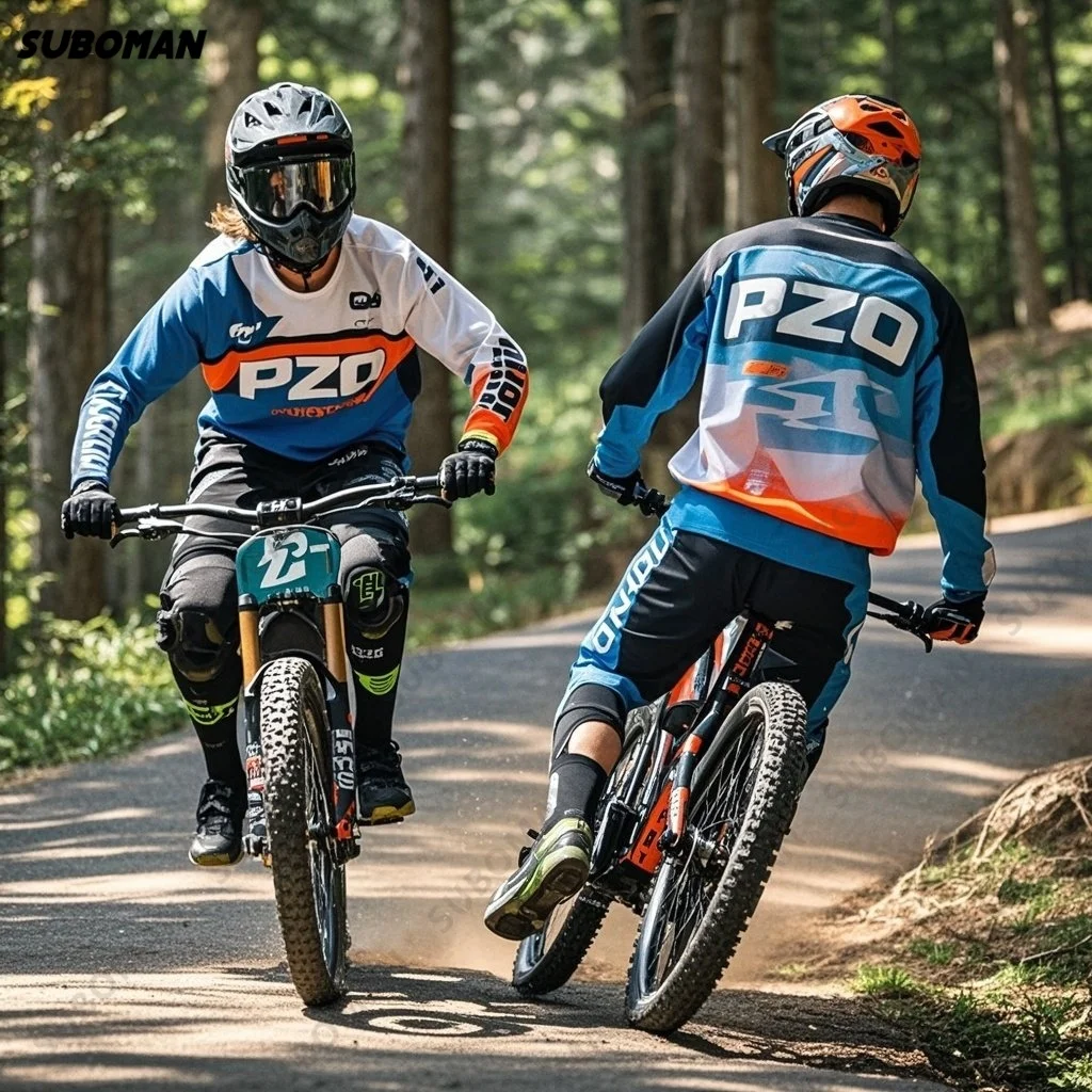 

New Brand PZQ Downhill Jerseys Men Long Sleeves Bike Shirts Offroad Motorcycle Motocross Sportwear Clothing Quick drying Jersey