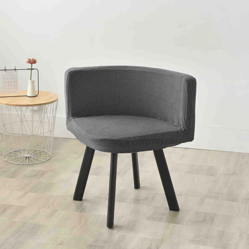 1 Pcs Triangle Chair Cover Curved Back Dining Room Chair Cover Low Back Cahir Seat Cover Office Hotel Home Decor Stool Cover