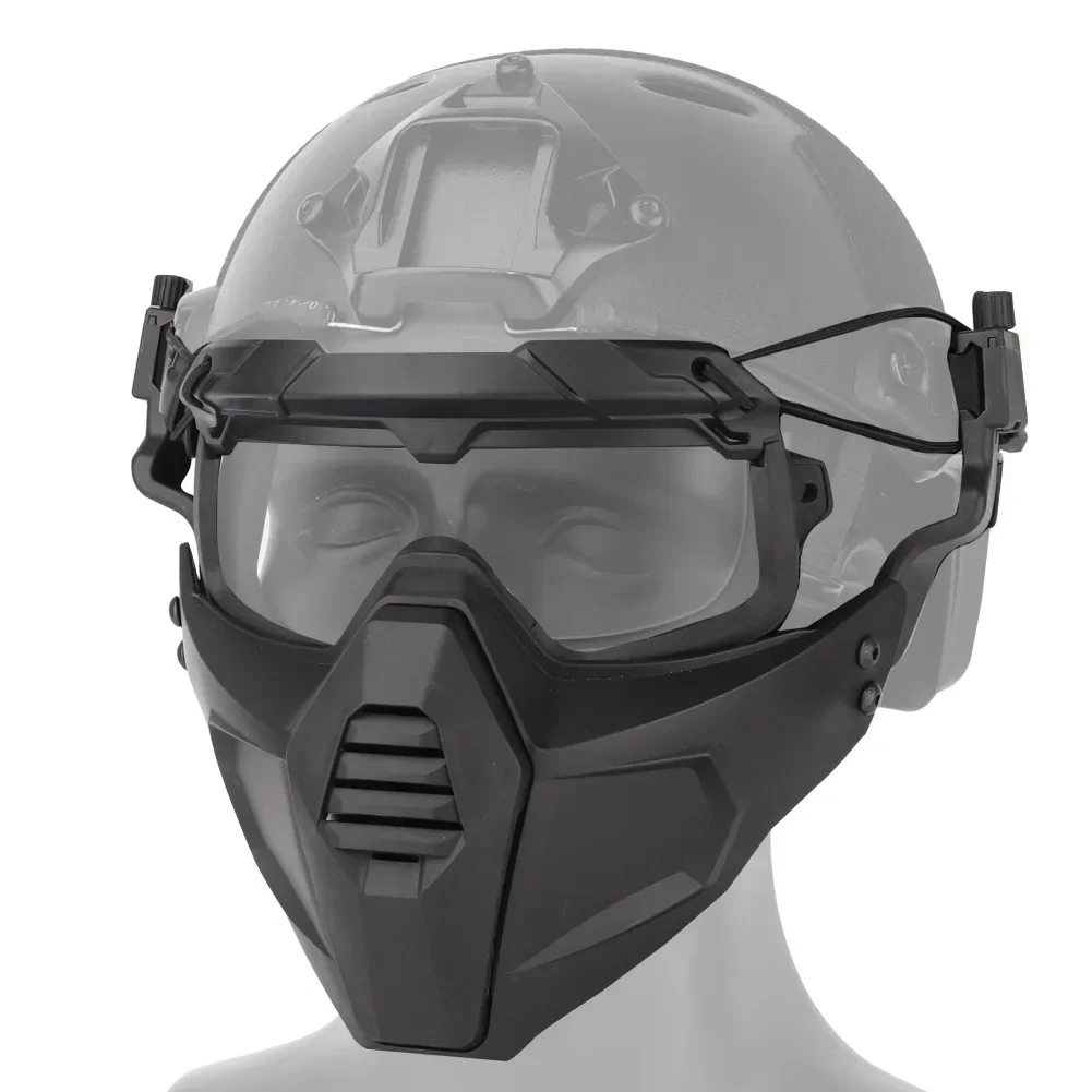 Tactical Mask with Goggle Sets Outdoor Airsoft Paintball Mask with Goggles CS Game Full Face Protection Capasete Shooting Steel