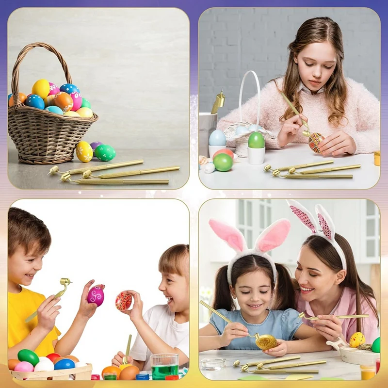 Cera quente desenho canetas para artes decorativas, pysanka suprimentos, ovos de páscoa, conjunto de 3