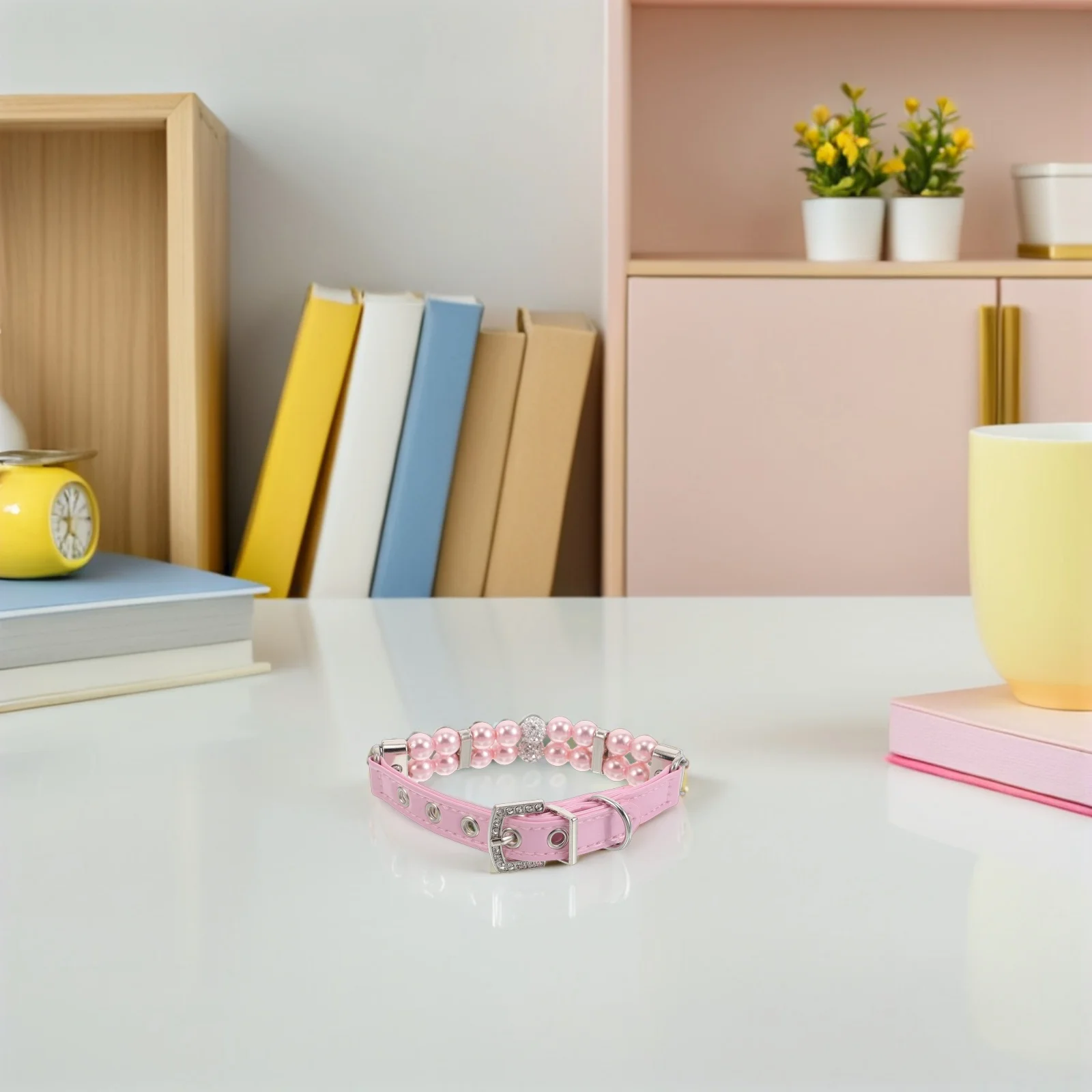 

Fashionable Dog Pearl Collar for Small Breeds - Adjustable Beaded Necklace - Girly Pet Jewelry Accessory Xs Dog Bead Collar