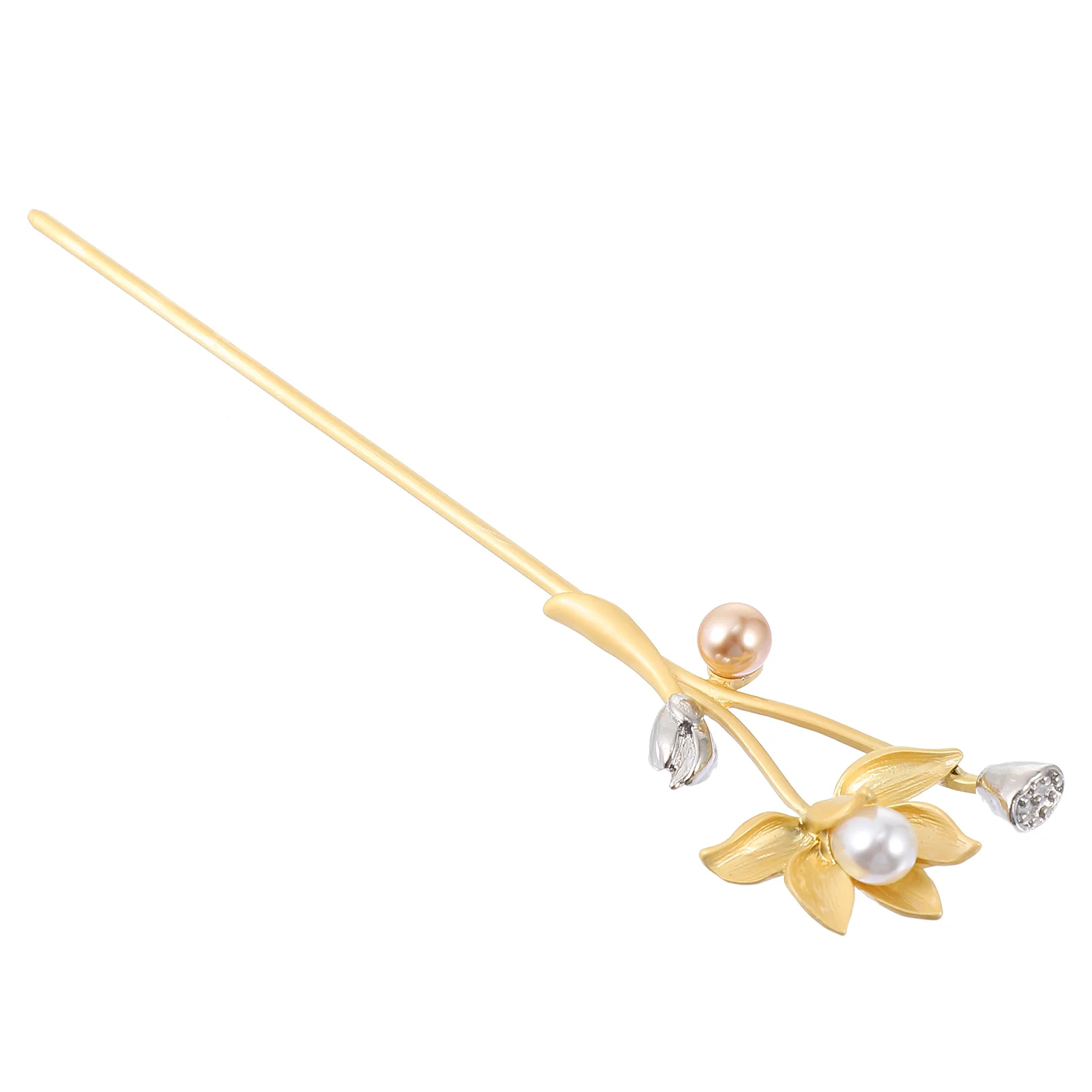 

Lotus Hairpin Vintage Stick Classic Han Costume Accessories Chopstick Fork Zinc Alloy Flower Styling Pin Retro Hairpin Suitable