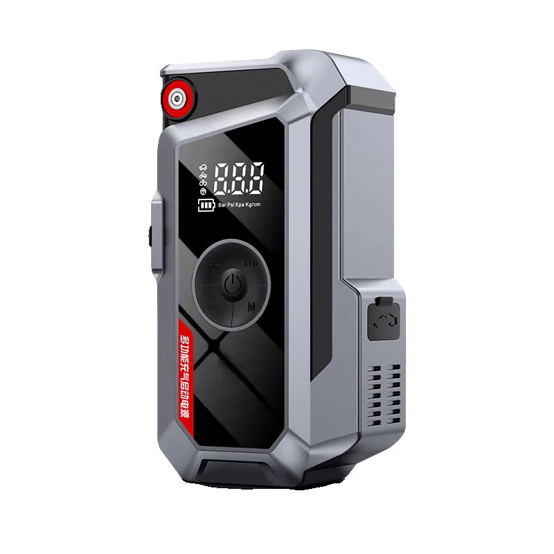Car Jump Starter with Air Compressor 12V Portable Power Pack Tire Inflator Emergency Booster