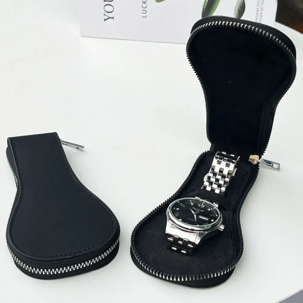 Multi Purpose PU Watch Case Scratch Resistant Dust Proof Watch Pouch Compact Design Soft Lining Watch Holder Business Trip