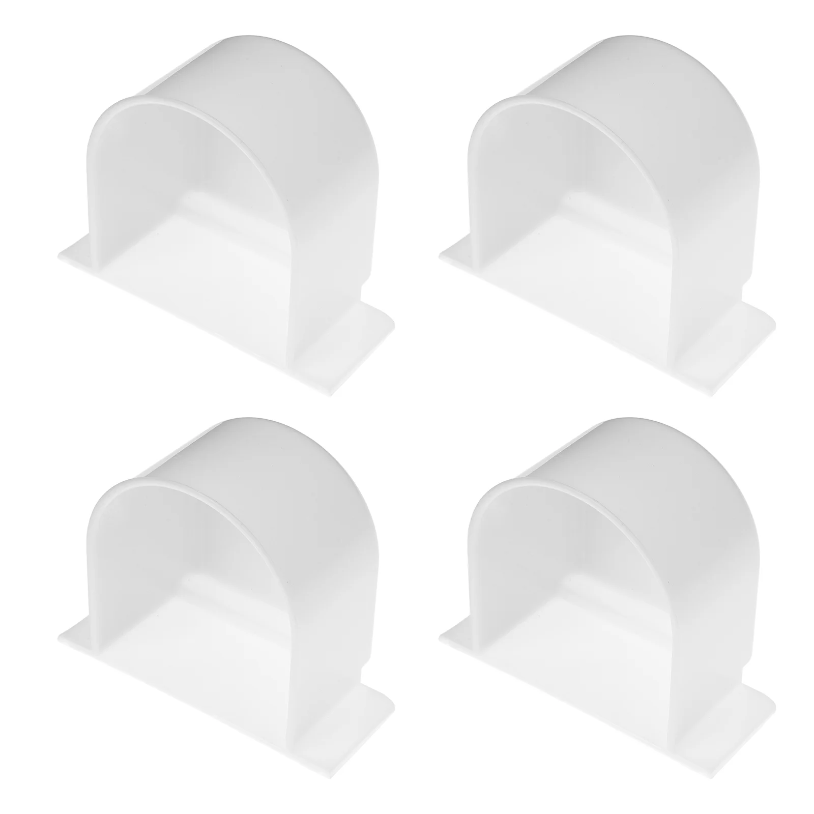 

4 Pcs Semicircle Food Container Bird Holder Bowl Chicken Feeder Accessories Parrot Plastic Cage