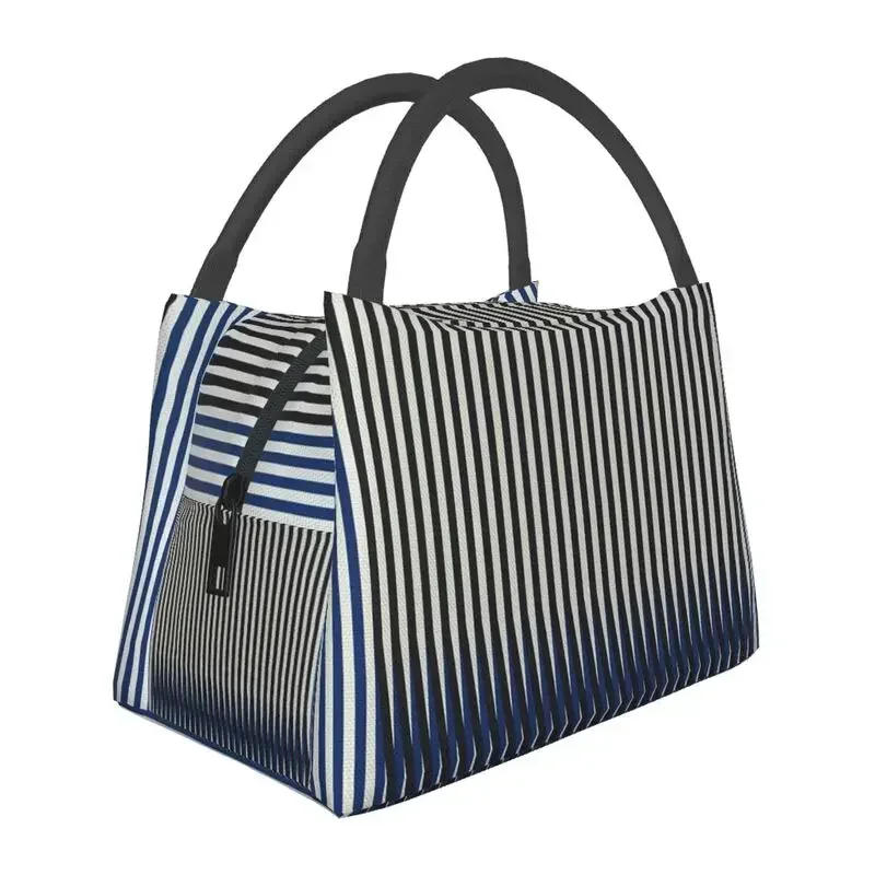 Induction Du Jaune Avec Le Bleu Klein von Carlos Cruz Diez Isolierte Lunchtaschen für Frauen, tragbare Kühlbox, Thermo-Lunchbox für Lebensmittel