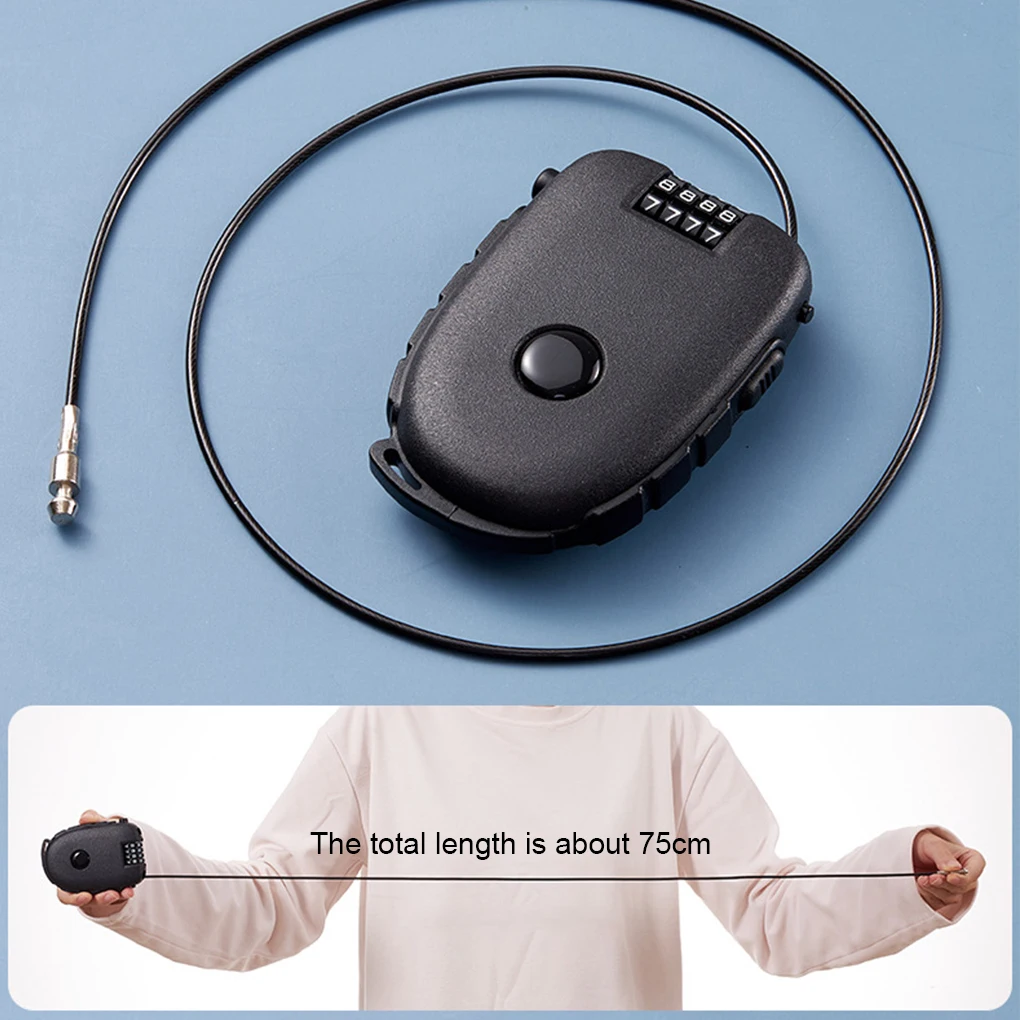 

Motorcycle Helmet Suitcase Cable Lock Combination Lock Helmet Lock 4 Lock Helmet Lock Durable Safe 2PCS