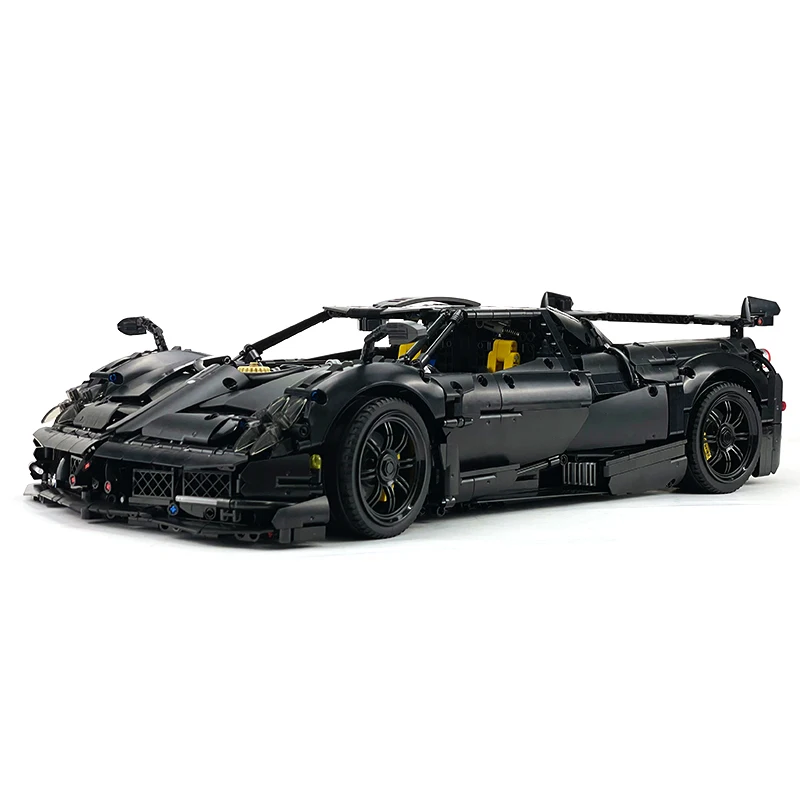 Preto huayra super carro esportivo de alta tecnologia 1:8 modelo bloco de construção montagem de tijolo 3d puzzle brinquedos diy brithday presentes de natal crianças