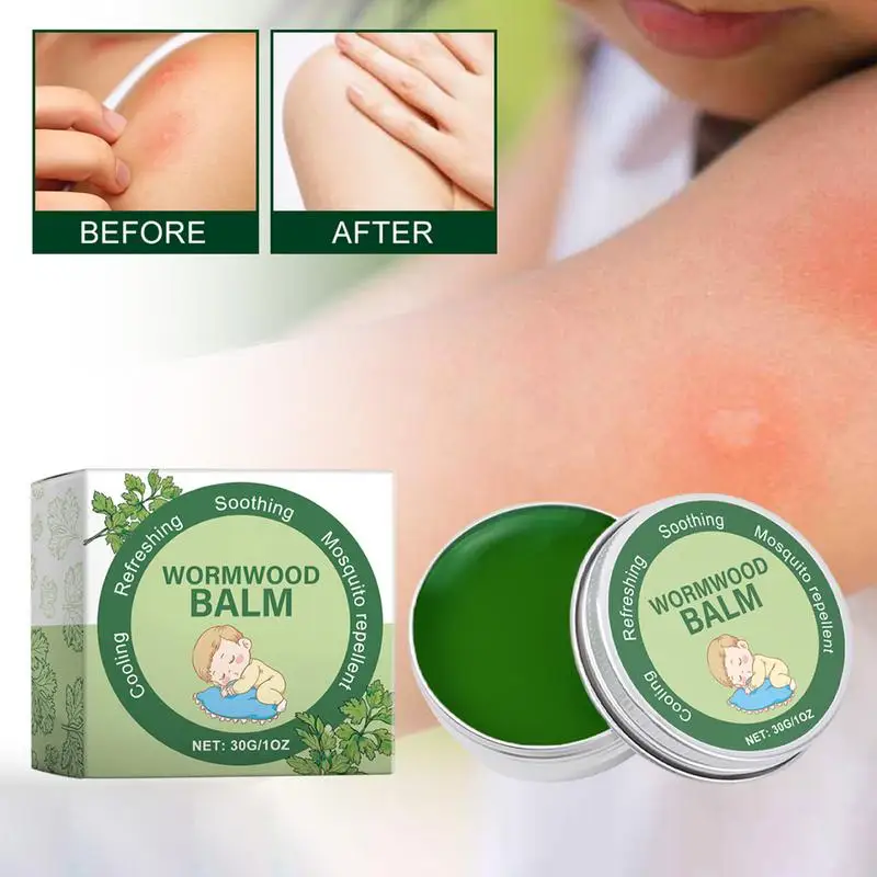 Balsamo repellente per mosche 30g Lenisce la pelle irritata Artemisia Naturale Repellente per mosche Sollievo dalla natura Cura del corpo della pelle Lenisce irritato