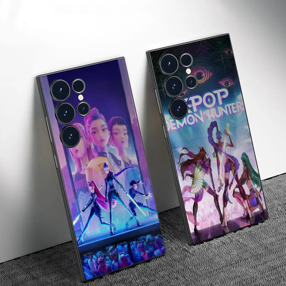 

KPOP Demons H-Hunters Phone Case For Samsung Galaxy S25 S24 S22 S23 Ultra S21 S20 Plus Frosted Full Soft Case