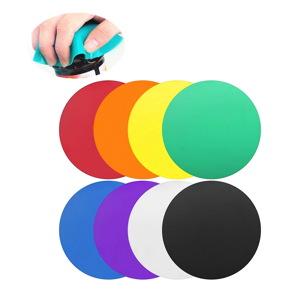 

8 Pcs Silicone Coaster Insulation Non-slip Mat Jar Gripper Pad Hot Pot Mats Cup