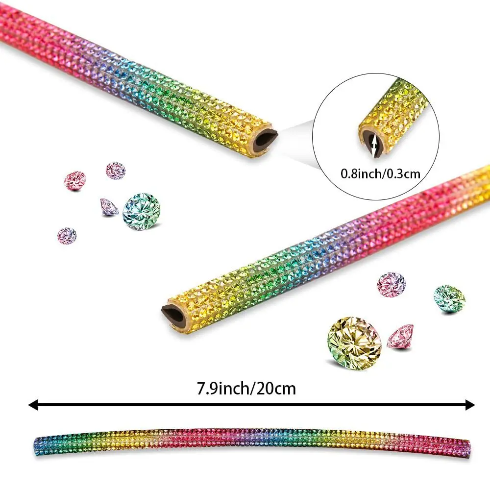 10 Stuks Diamant Auto Airconditioner Uitlaat Decoratieve Strips Boren U Vorm Strass Clip Sticker Auto Styling Auto Auto Accessoires