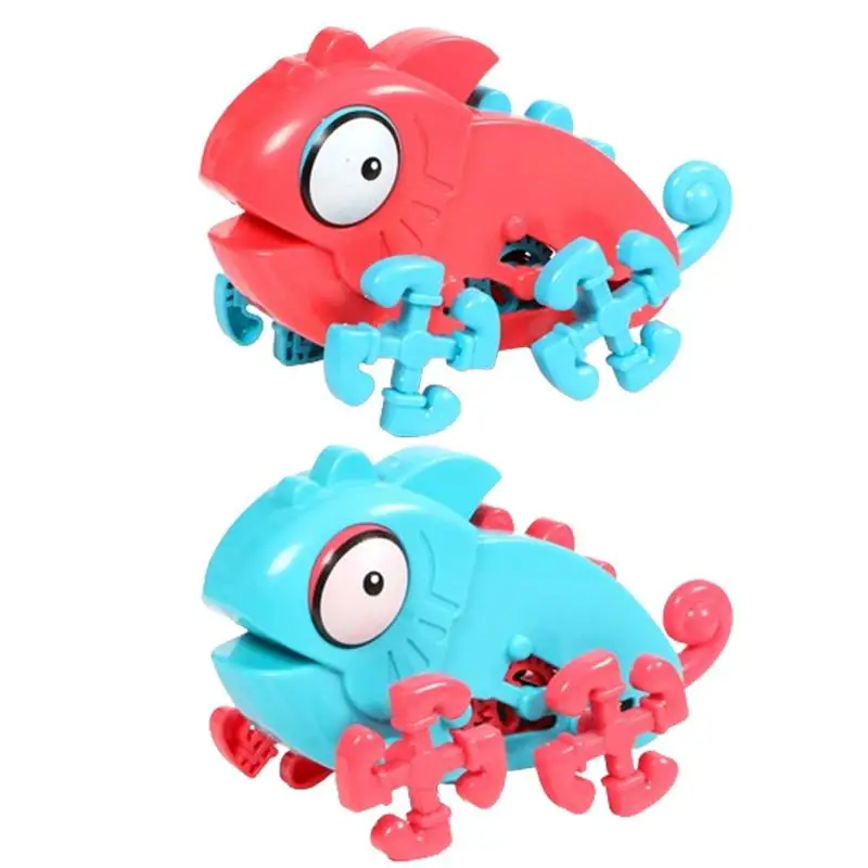 DIY Assembling Chameleon Robot DIY Robot Building Toys Electric Chameleon Toy for Boys and Girls Assembly Educational Building