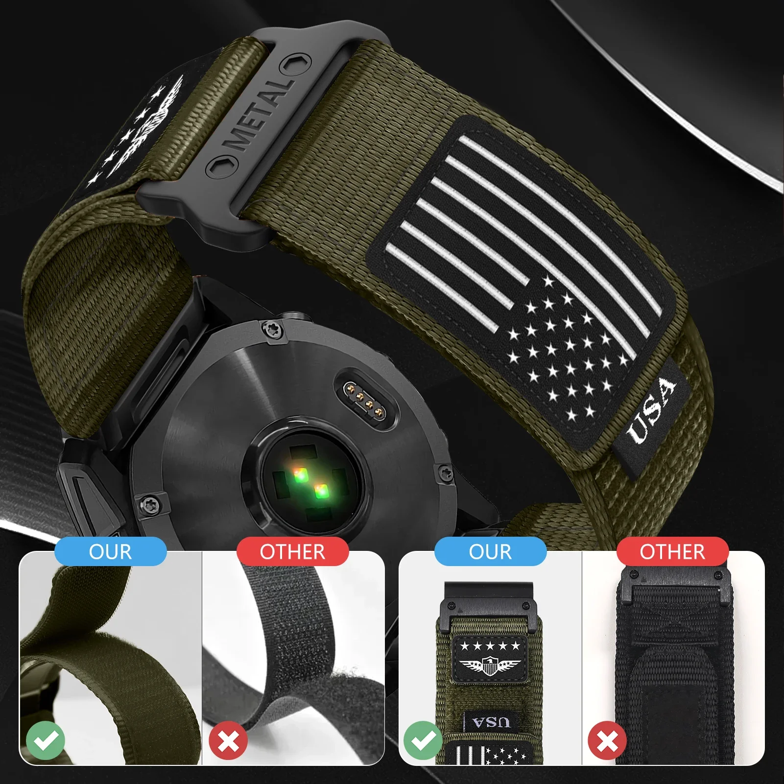 Correias de 26mm 20mm 22mm para Garmin Fenix 8 7X 7 Pro Fenix 6X 6 5X 5Plus Tactix 7 Quick Fit pulseira correa Fenix 8 banda 47mm 51mm